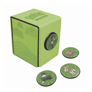 CAJA DE MAZO CON 4 INSIGNIAS POKEMON MORNING MEADOW