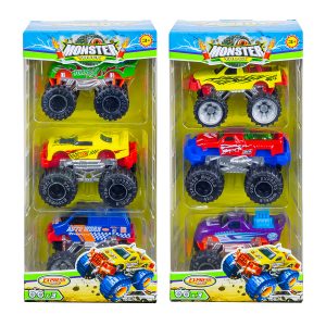 Vehiculo de Juguete en Miniatura Pack de 3 Camiones Monster Surtido